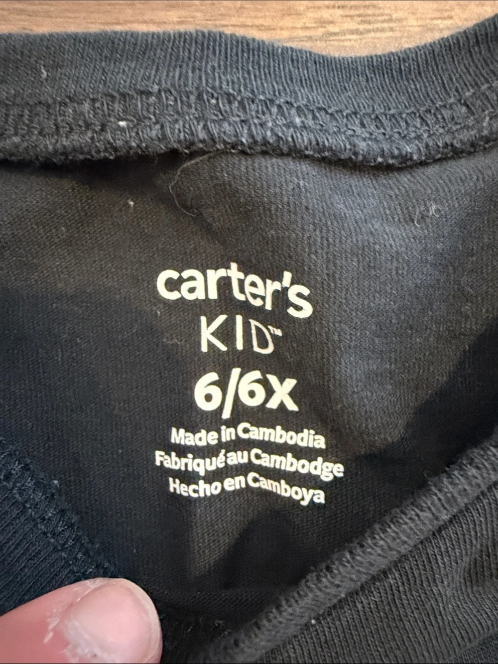 Carter's Black Long-Sleeve 'Selfie All Day Chat All Night' Tee Size 6 - C45-089